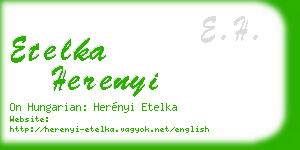 etelka herenyi business card